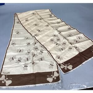 Mirsa 100% Silk Moth Scarf - 50x12” - Stained